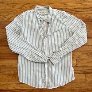 Frank & Eileen Blue & White Stripe Classic Button Down Dress Shirt